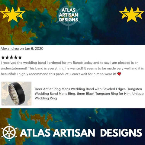 Image of 6mm 14K Yellow Gold Mens Wedding Band Tungsten Ring - Atlas Artisan Designs