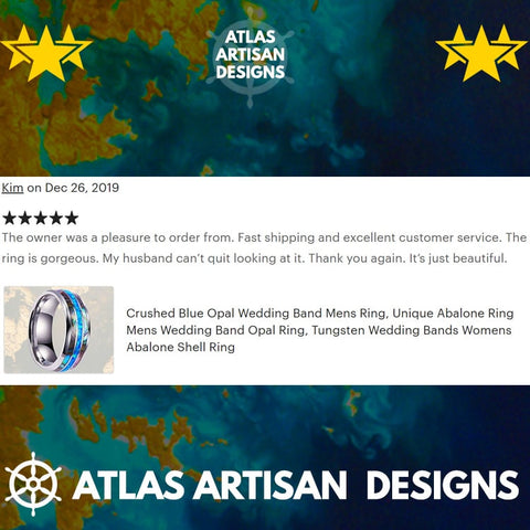 Image of Exotic Sandal Wood Ring Tungsten Wedding Rings for Him, Silver Ring Mens Wedding Band Tungsten Ring, Wooden Ring Unique Mens Promise Ring - Atlas Artisan Designs