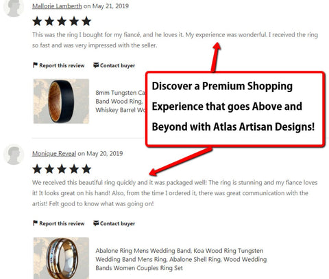 Image of Orange & Black Tungsten Ring Mens Wedding Band, Promise Ring, Grooms Ring Tungsten Wedding Band Mens Ring, Unique Mens Ring 8mm Wedding Ring - Atlas Artisan Designs